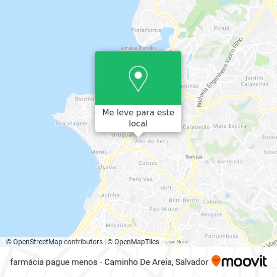 farmácia pague menos - Caminho De Areia mapa
