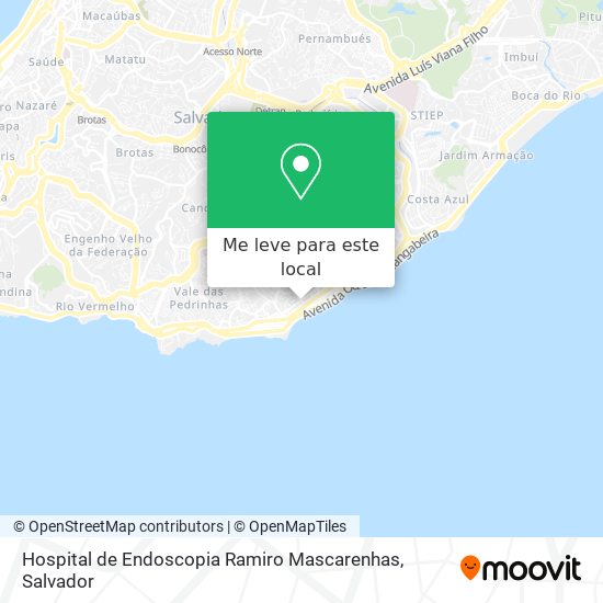 Hospital de Endoscopia Ramiro Mascarenhas mapa
