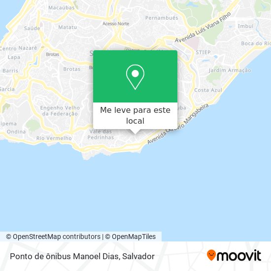 Ponto de ônibus Manoel Dias mapa