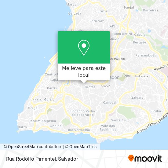 Rua Rodolfo Pimentel mapa