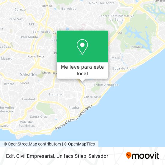 Edf. Civil Empresarial. Unifacs Stiep mapa
