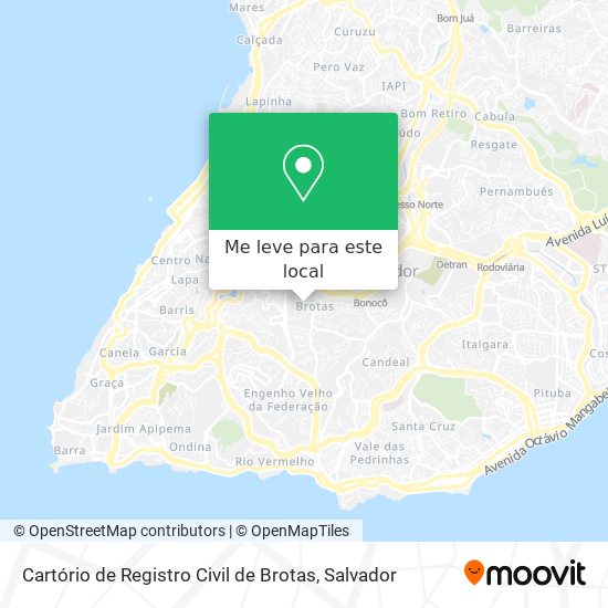 Cartório de Registro Civil de Brotas mapa
