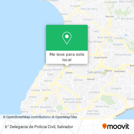 6° Delegacia de Policia Civil mapa