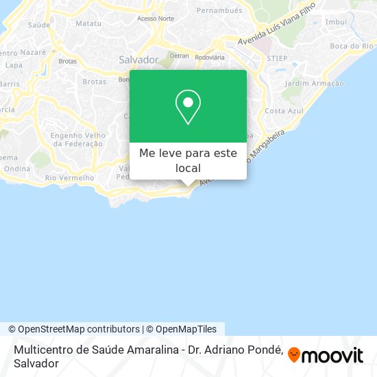 Multicentro de Saúde Amaralina - Dr. Adriano Pondé mapa