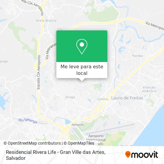 Residencial Rivera Life - Gran Ville das Artes mapa