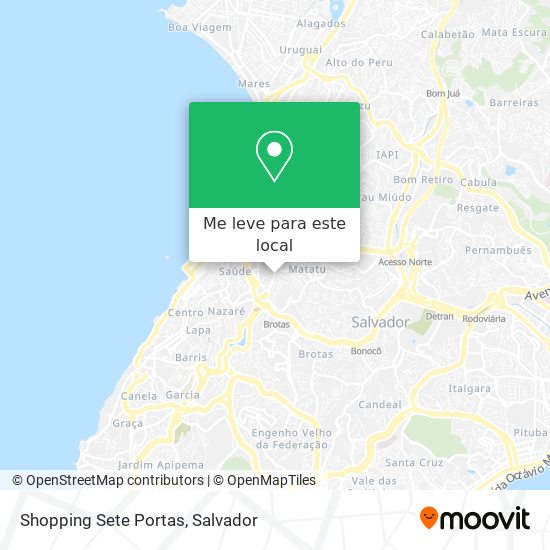 Shopping Sete Portas mapa