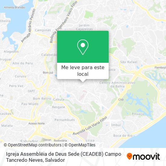 Igreja Assembléia de  Deus Sede (CEADEB) Campo Tancredo Neves mapa