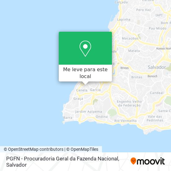 PGFN - Procuradoria Geral da Fazenda Nacional mapa