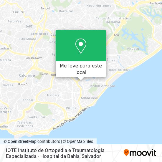 IOTE Instituto de Ortopedia e Traumatologia Especializada - Hospital da Bahia mapa