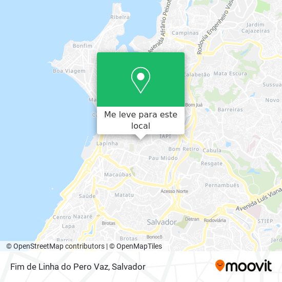 Fim de Linha do Pero Vaz mapa