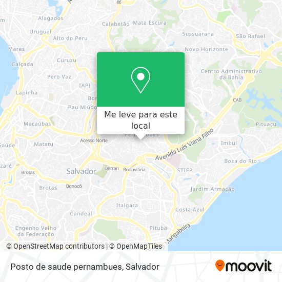 Posto de saude pernambues mapa