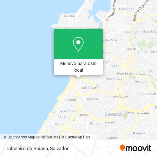 Tabuleiro da Baiana mapa