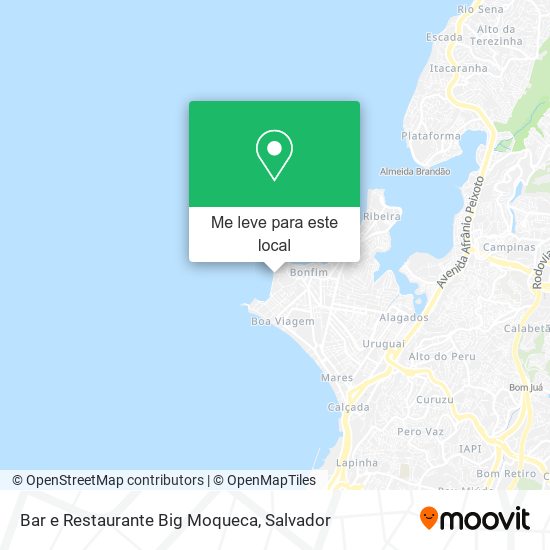 Bar e Restaurante Big Moqueca mapa
