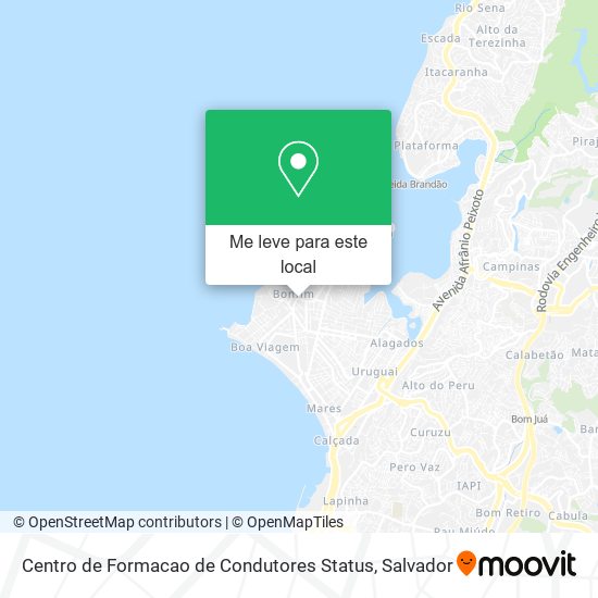 Centro de Formacao de Condutores Status mapa