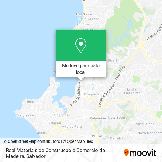 Real Materiais de Construcao e Comercio de Madeira mapa