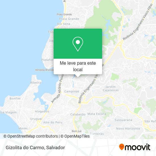 Gizolita do Carmo mapa