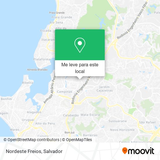 Nordeste Freios mapa