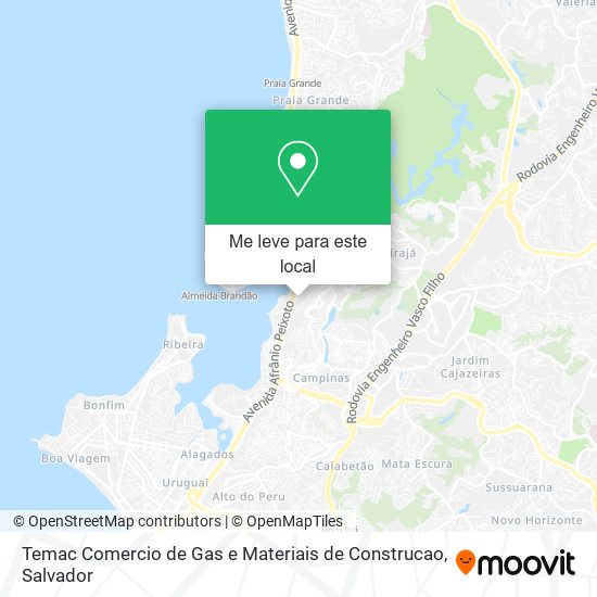 Temac Comercio de Gas e Materiais de Construcao mapa