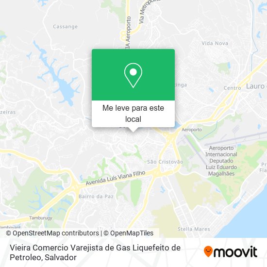 Vieira Comercio Varejista de Gas Liquefeito de Petroleo mapa
