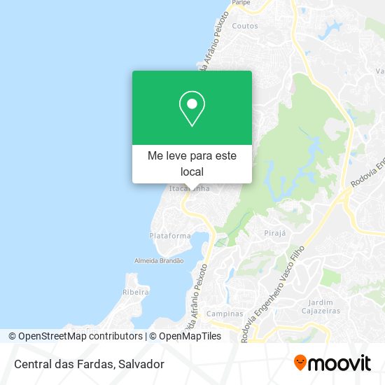 Central das Fardas mapa
