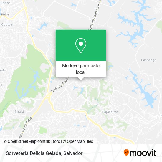 Sorveteria Delicia Gelada mapa