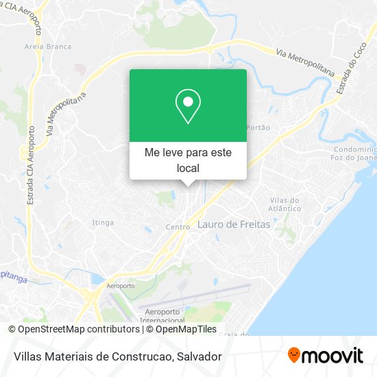 Villas Materiais de Construcao mapa