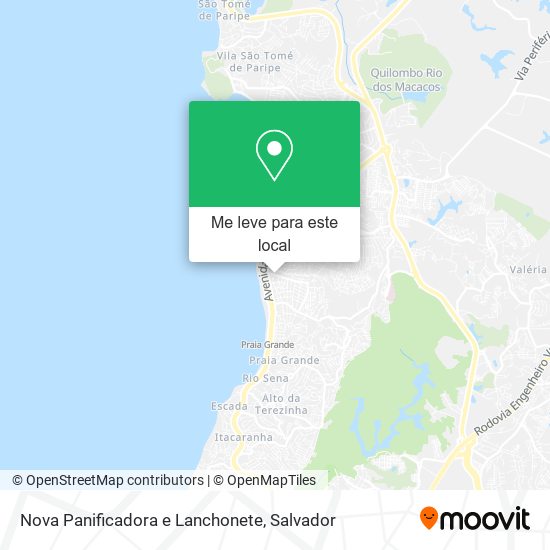 Nova Panificadora e Lanchonete mapa