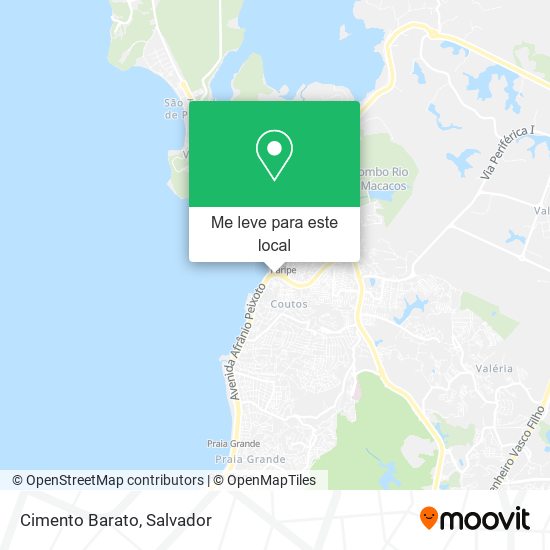 Cimento Barato mapa