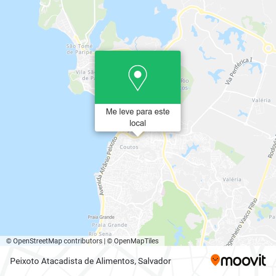 Peixoto Atacadista de Alimentos mapa