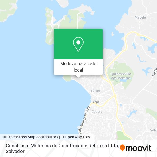 Construsol Materiais de Construcao e Reforma Ltda mapa