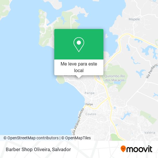 Barber Shop Oliveira mapa