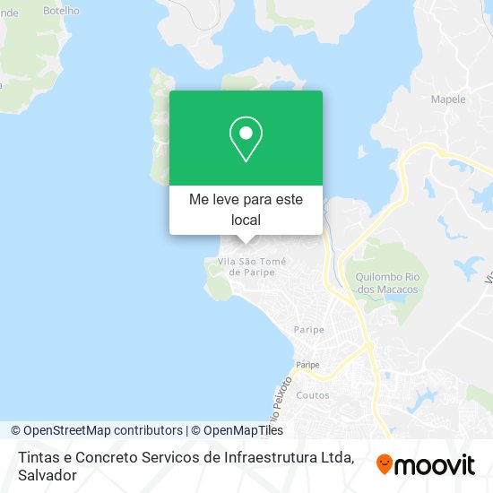 Tintas e Concreto Servicos de Infraestrutura Ltda mapa