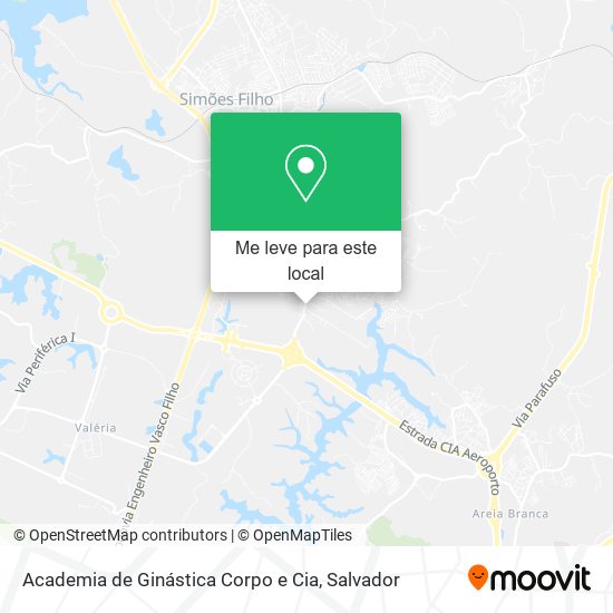 Academia de Ginástica Corpo e Cia mapa