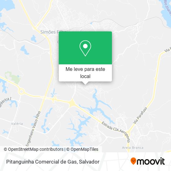 Pitanguinha Comercial de Gas mapa