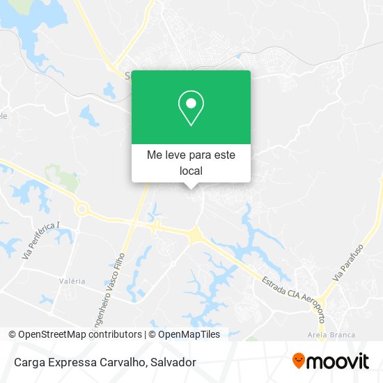 Carga Expressa Carvalho mapa