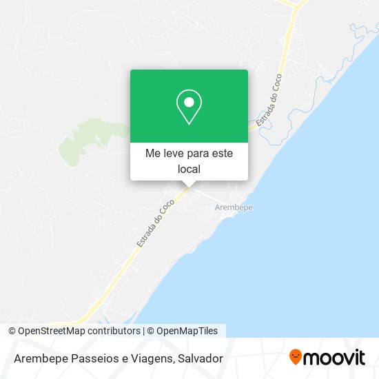 Arembepe Passeios e Viagens mapa