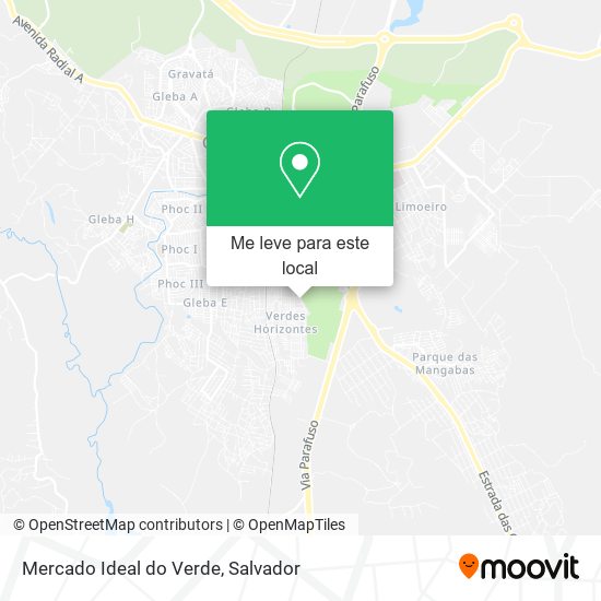Mercado Ideal do Verde mapa