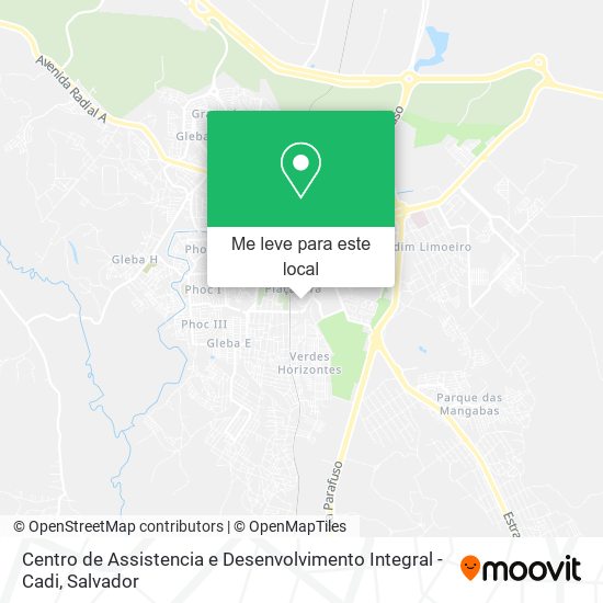 Centro de Assistencia e Desenvolvimento Integral - Cadi mapa