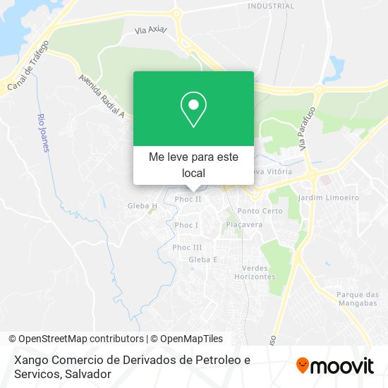 Xango Comercio de Derivados de Petroleo e Servicos mapa