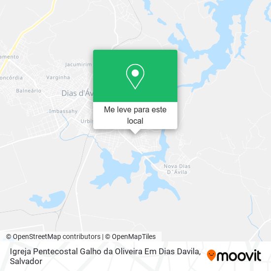 Igreja Pentecostal Galho da Oliveira Em Dias Davila mapa