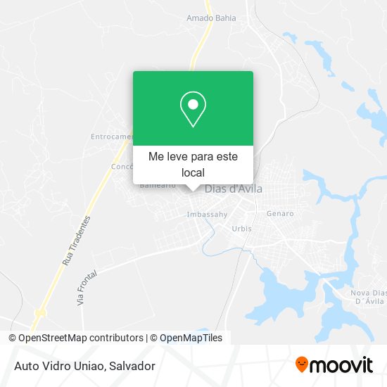 Auto Vidro Uniao mapa