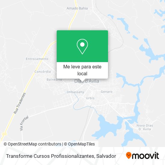 Transforme Cursos Profissionalizantes mapa