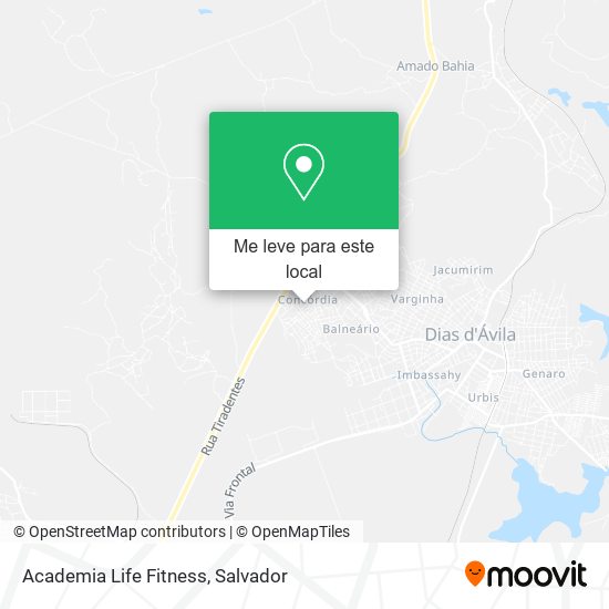 Academia Life Fitness mapa