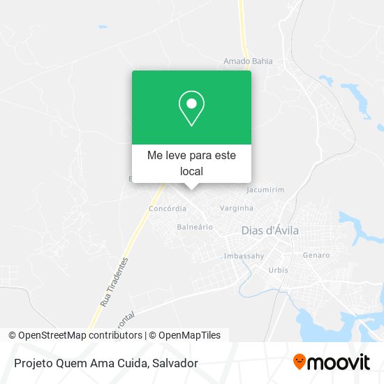 Projeto Quem Ama Cuida mapa