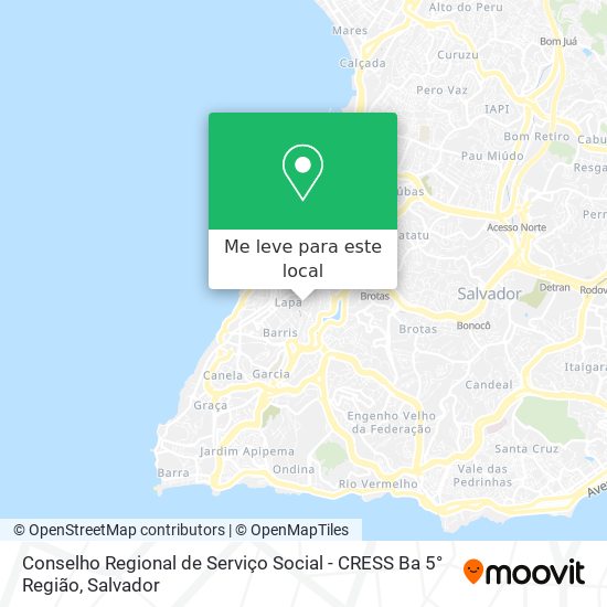 Como chegar até Conselho Regional de Serviço Social - CRESS Ba 5° Região em  Vitoria de Ônibus ou Metrô?