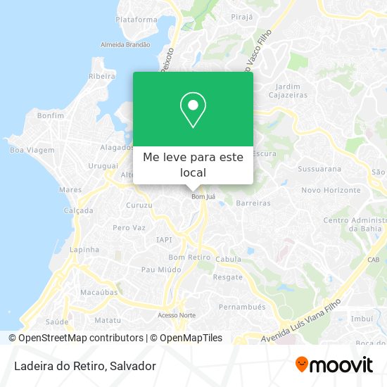 Ladeira do Retiro mapa