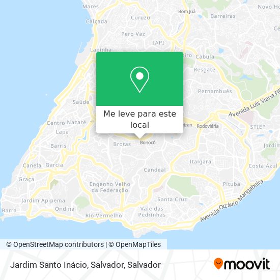 Jardim Santo Inácio, Salvador mapa