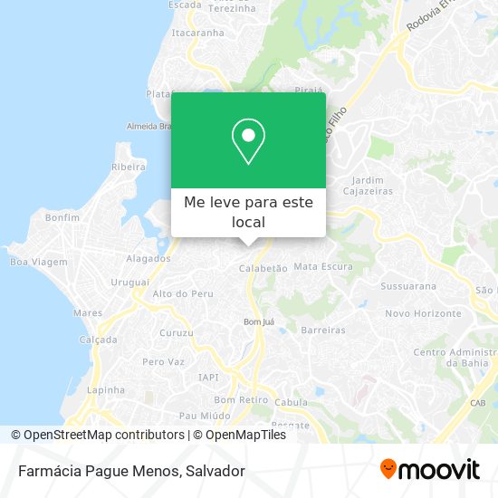 Farmácia Pague Menos mapa