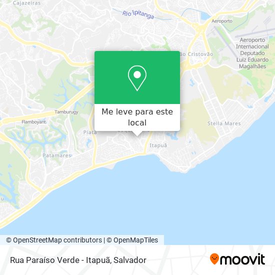 Rua Paraíso Verde - Itapuã mapa