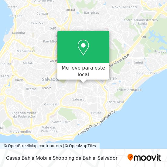 Casas Bahia Mobile Shopping da Bahia mapa